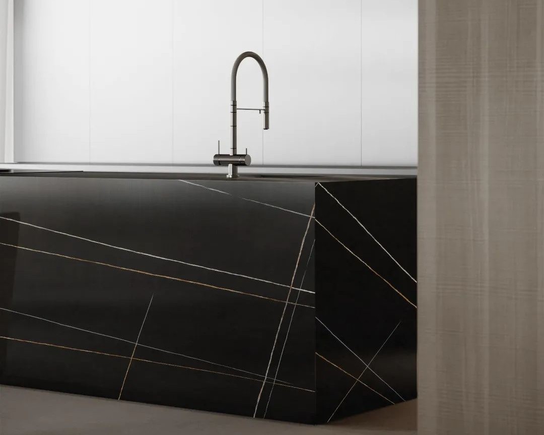 Sahara Noir Marble Look Sintered Stone Countertpps
