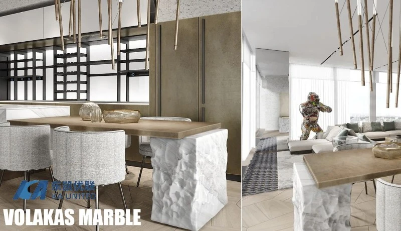 Volakas Marble Kitchen Countertop designs Volakas Marble Kitchen Countertop designs