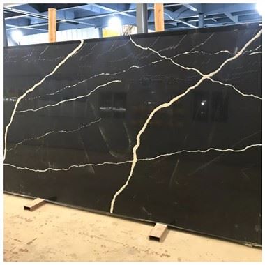 Calacatta Nero Quartz dal