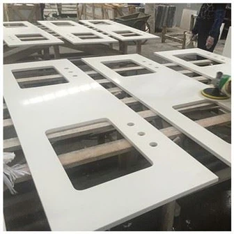 Quartz twalèt Countertops Double lavabo