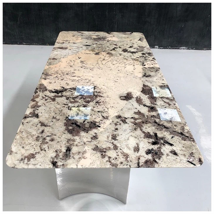 Brazilian Splendor White Granite Dining Tables