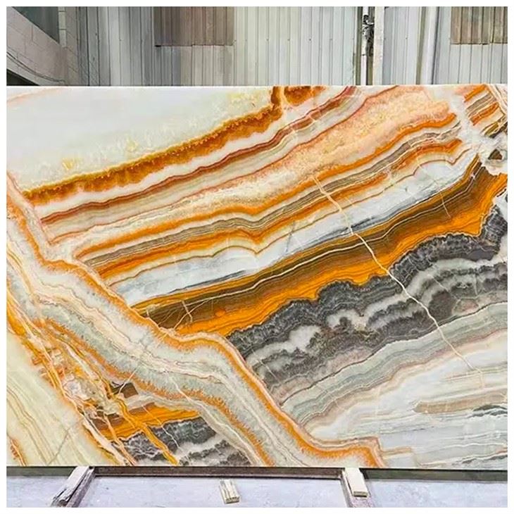 Sou entènèt jwèt Rainbow Onyx Slab