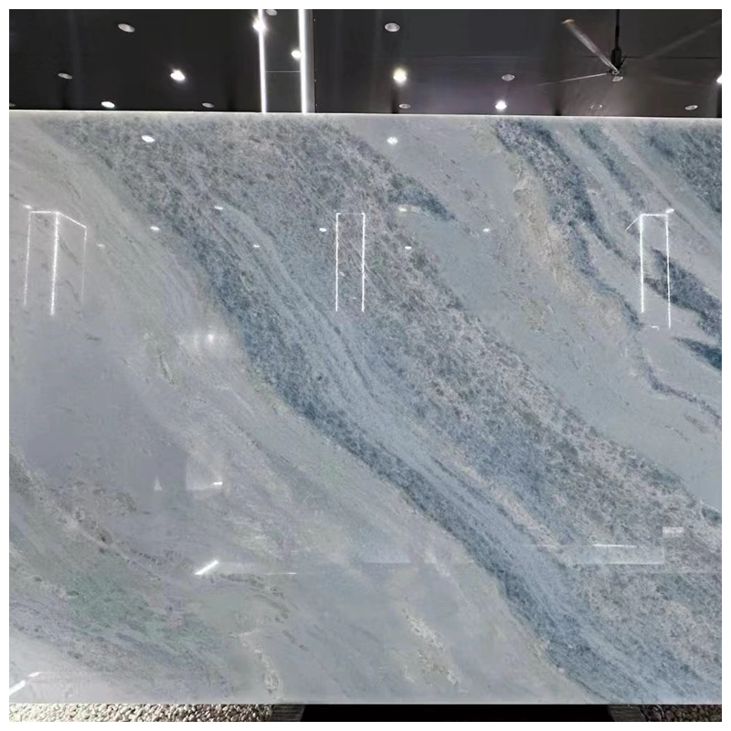 Blue Crystal Polished Marble Slab