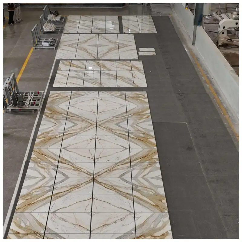 Calacatta Oro Marble Bookmatched Tiles