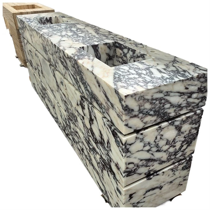 Calacatta Viola Marble twalèt vanite