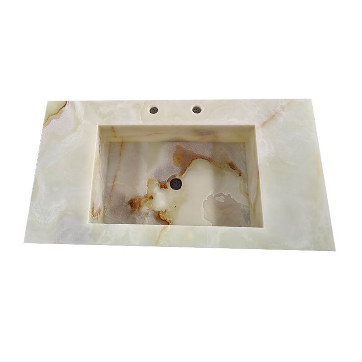 Green Onyx Wall-Lavabo monte
