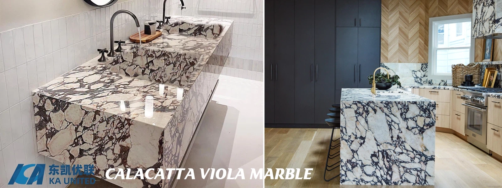 Calacatta Viola Marble Countertops in Kitchen and Bathroom Projects KA UNITED Calacatta Viola Marble Countertops in Kitchen and Bathroom Projects KA UNITED