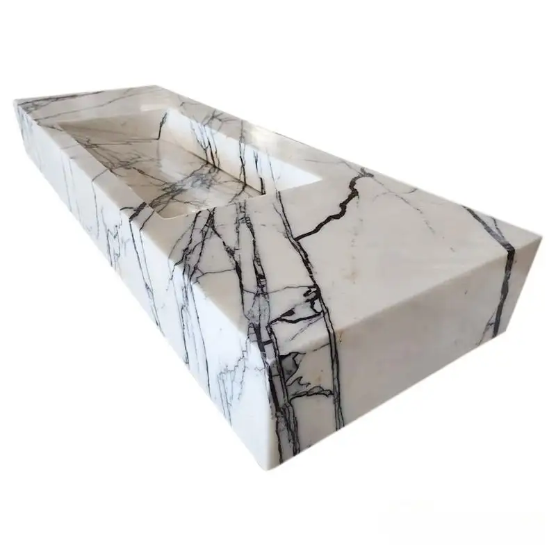 Milas Lilac White Marble Wall Hung Basins Milas Lilac White Marble Wall Hung Basins