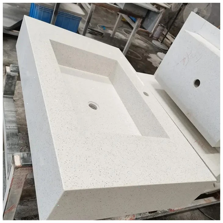 Quartz Vanity Top ak koule entegre
