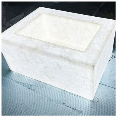 Semi presye Blan Quartz Lave Basen